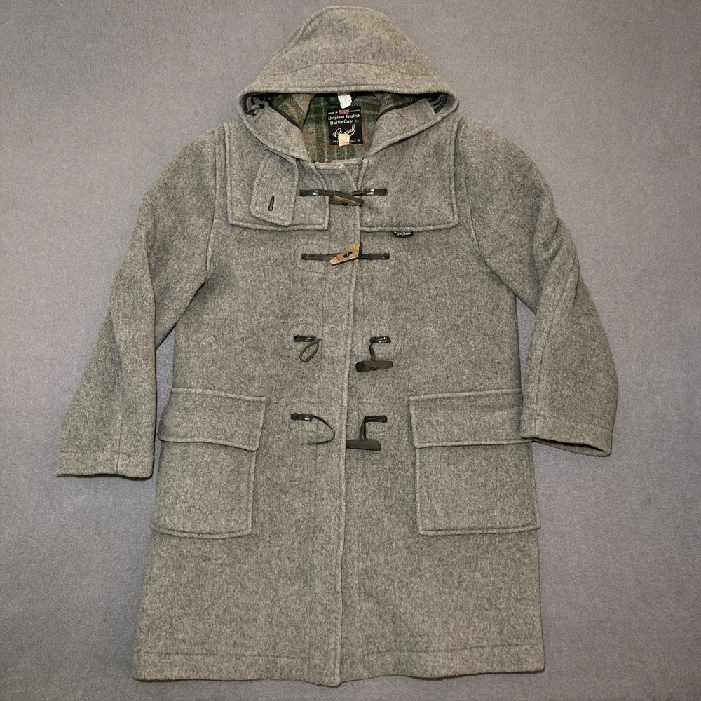 Gloverall Vintage Duffle Coat Size USA 14 Made In England Wool Toggle Button